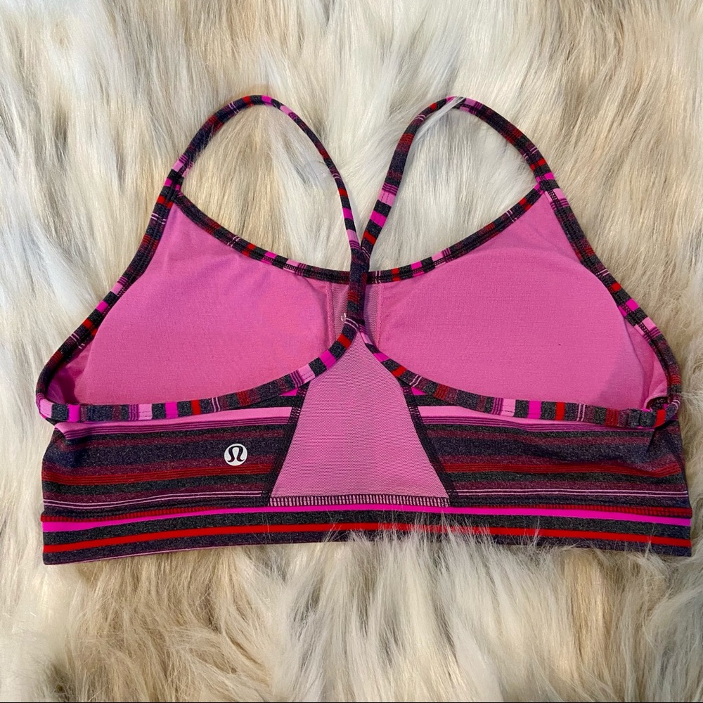 Lululemon Athletica Purple Striped Racerback Sports Bra - Picture 3 of 6